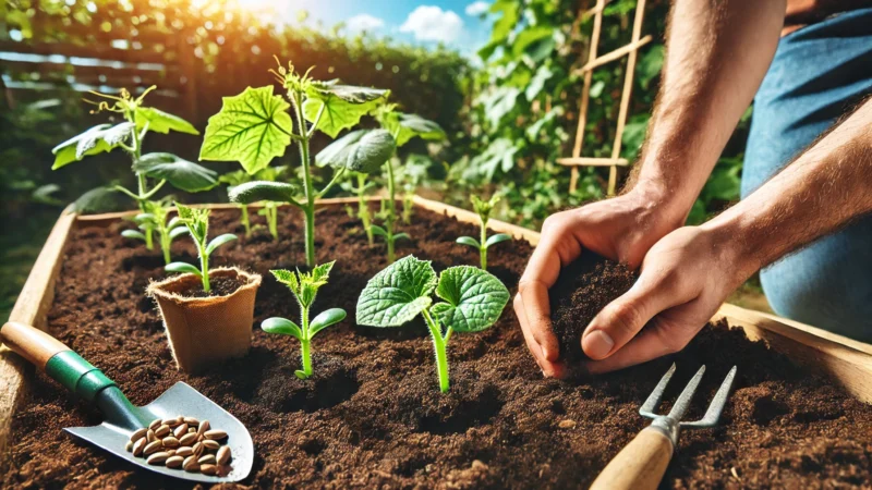 Growing Cucumber plant from seed