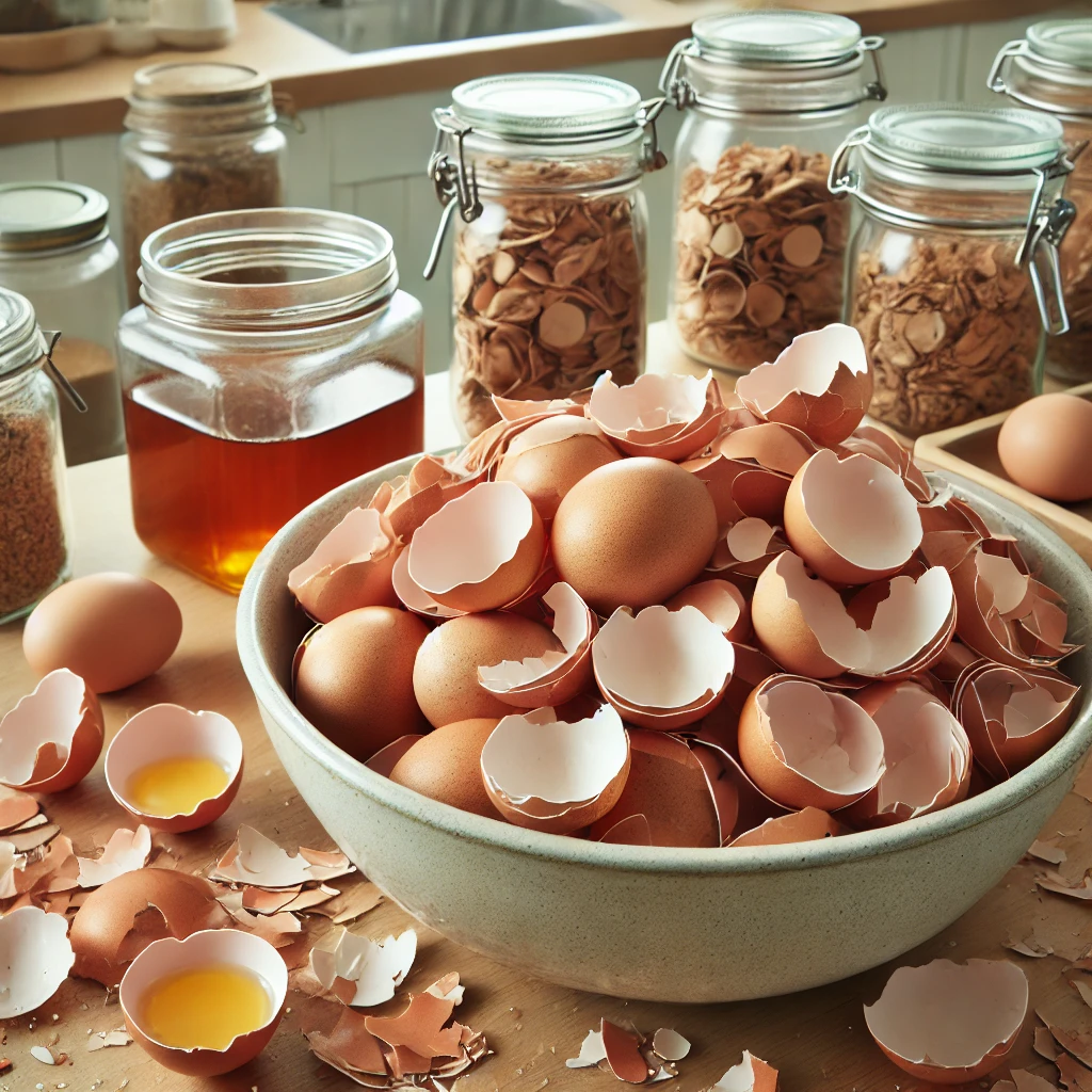 eggshells in a bowl