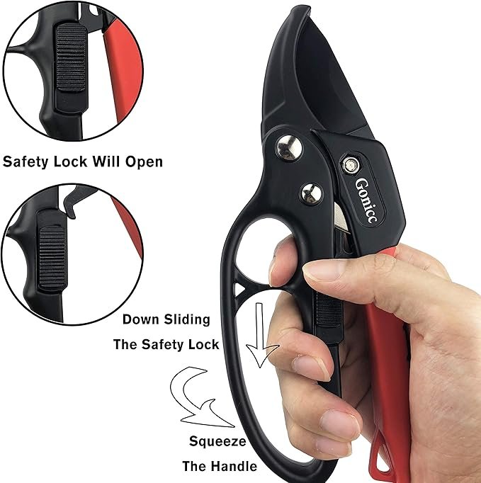 Gonicc 8-inch Professional Anvil Pruning Shears